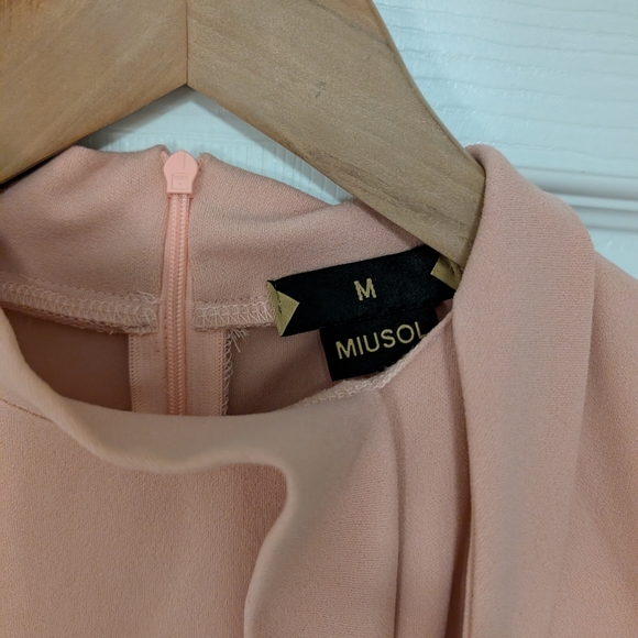 Classic Style Dusty Rose Pink Midi Dress By Miusol Women's Size M Bridesmaid - Picture 2 of 5